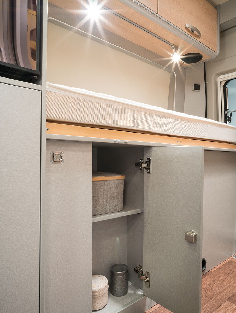 Internal photo of the Fiat Ducato Hymer Campervan